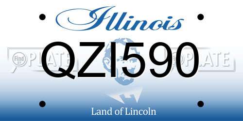 QZI590 Illinois License Plate