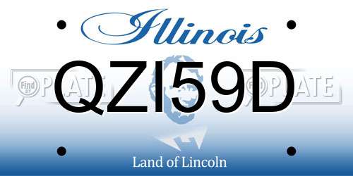 QZI59D Illinois License Plate