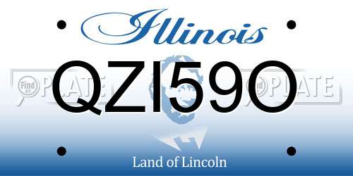 QZI59O Illinois License Plate