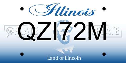 QZI72M Illinois License Plate