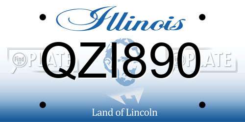 QZI890 Illinois License Plate