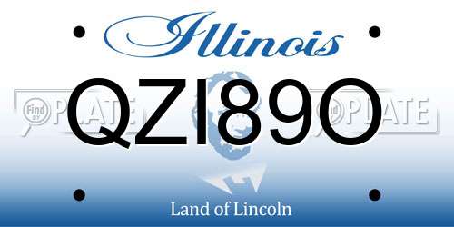 QZI89O Illinois License Plate