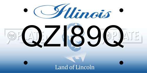 QZI89Q Illinois License Plate