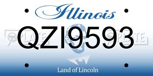 QZI9593 Illinois License Plate
