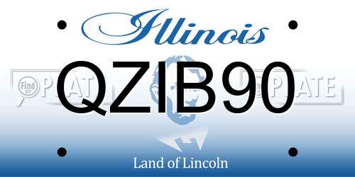 QZIB90 Illinois License Plate