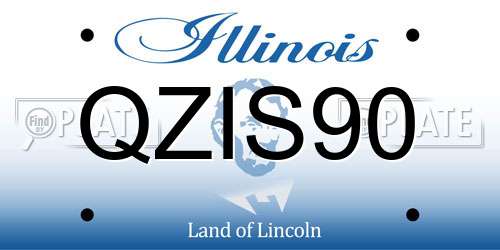QZIS90 Illinois License Plate