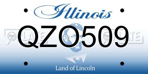QZO509 Illinois License Plate