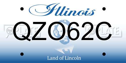 QZO62C Illinois License Plate