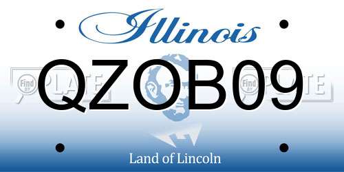 QZOB09 Illinois License Plate