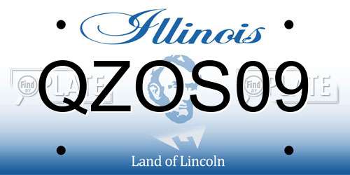 QZOS09 Illinois License Plate