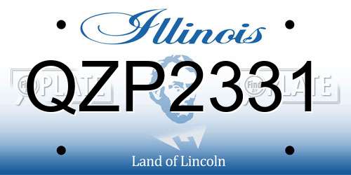 QZP2331 Illinois License Plate