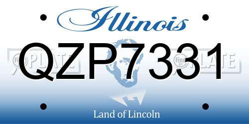 QZP7331 Illinois License Plate