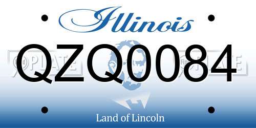 QZQ0084 Illinois License Plate