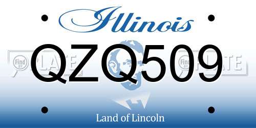 QZQ509 Illinois License Plate