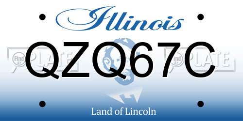 QZQ67C Illinois License Plate