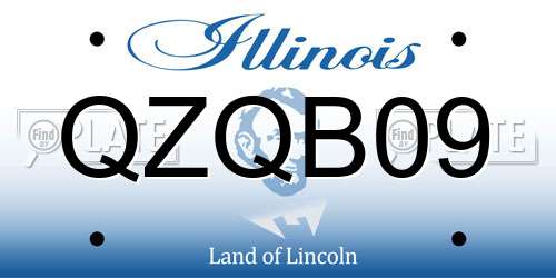 QZQB09 Illinois License Plate