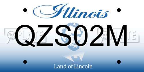 QZS02M Illinois License Plate
