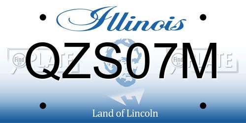 QZS07M Illinois License Plate