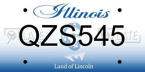 QZS545 Illinois License Plate