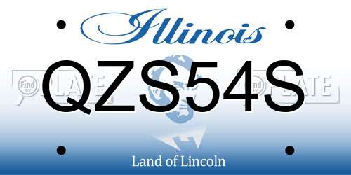 QZS54S Illinois License Plate
