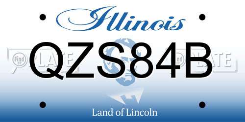 QZS84B Illinois License Plate