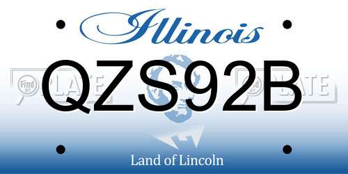 QZS92B Illinois License Plate