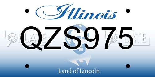 QZS975 Illinois License Plate