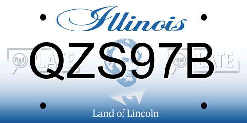 QZS97B Illinois License Plate