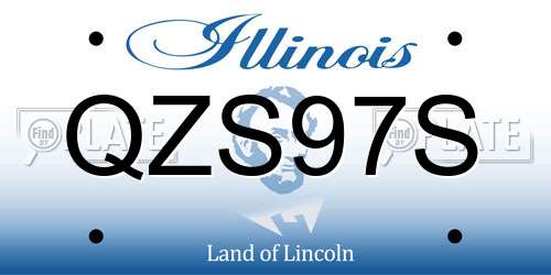 QZS97S Illinois License Plate