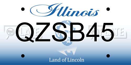 QZSB45 Illinois License Plate