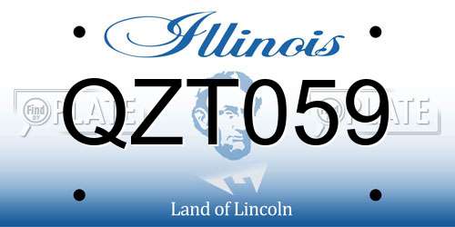 QZT059 Illinois License Plate