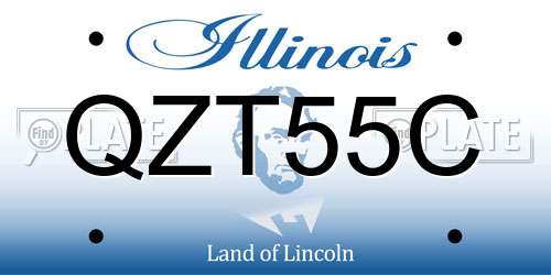 QZT55C Illinois License Plate