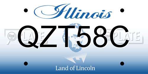 QZT58C Illinois License Plate