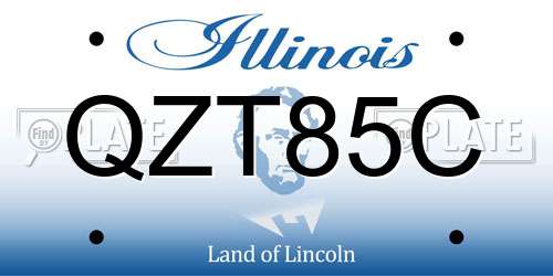 QZT85C Illinois License Plate