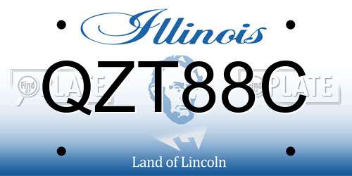 QZT88C Illinois License Plate