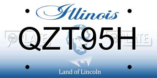 QZT95H Illinois License Plate