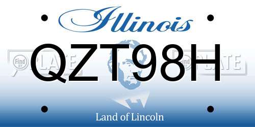 QZT98H Illinois License Plate