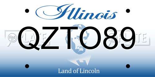 QZTO89 Illinois License Plate