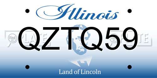 QZTQ59 Illinois License Plate