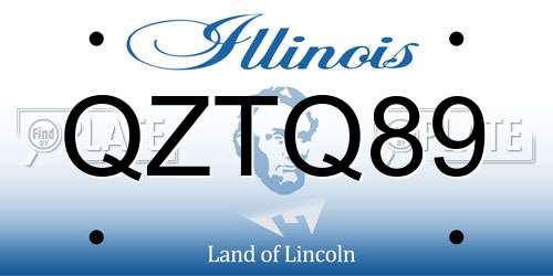 QZTQ89 Illinois License Plate