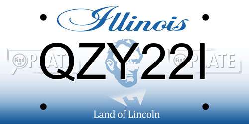 QZY22I Illinois License Plate