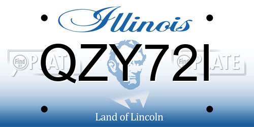 QZY72I Illinois License Plate