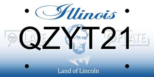 QZYT21 Illinois License Plate