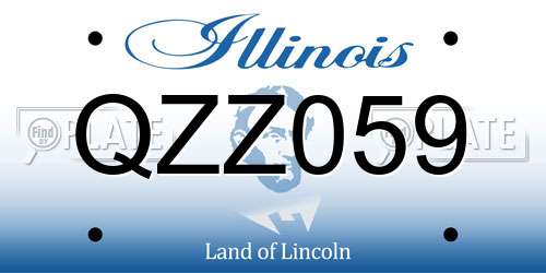 QZZ059 Illinois License Plate