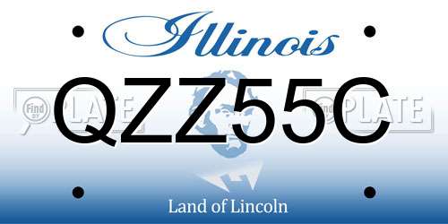 QZZ55C Illinois License Plate