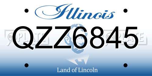 QZZ6845 Illinois License Plate