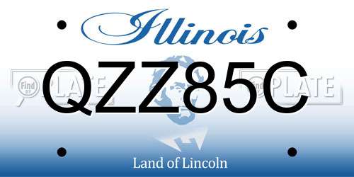 QZZ85C Illinois License Plate