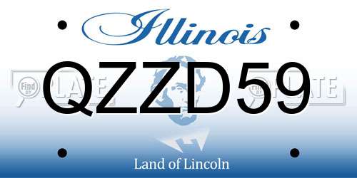 QZZD59 Illinois License Plate