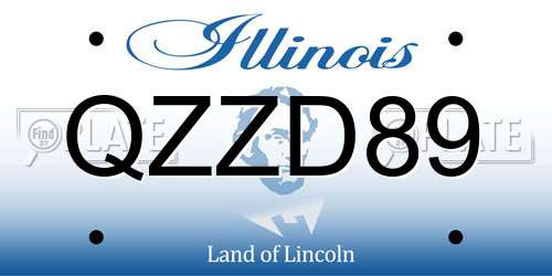 QZZD89 Illinois License Plate