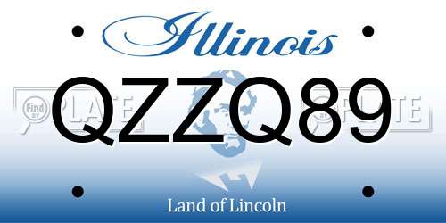 QZZQ89 Illinois License Plate